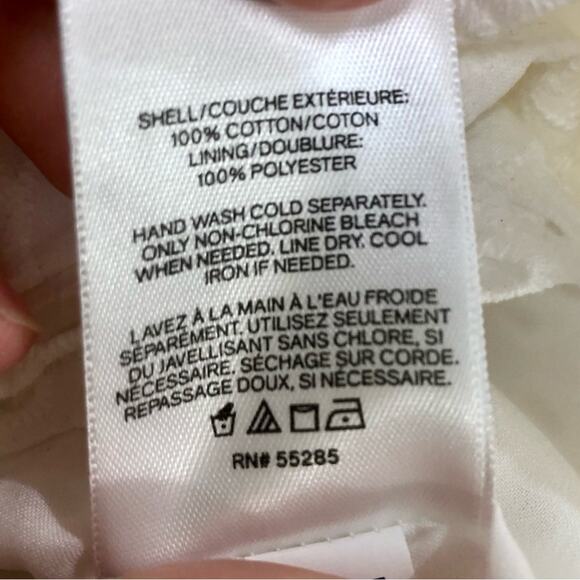 Express White Cotton Eyelet Lace Up A-line Mini Skirt Size 0 - Picture 7 of 7